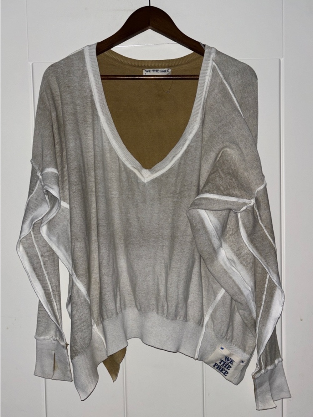 Free People We The Free Gibson Pullover Women Sweater In Petrified Wood Size‎ XL